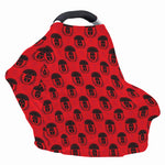 Black And Red Spartan Pattern Print Baby Seat Cover
