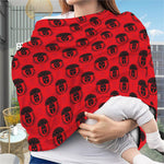 Black And Red Spartan Pattern Print Baby Seat Cover