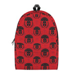 Black And Red Spartan Pattern Print Backpack