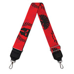 Black And Red Spartan Pattern Print Bag Strap