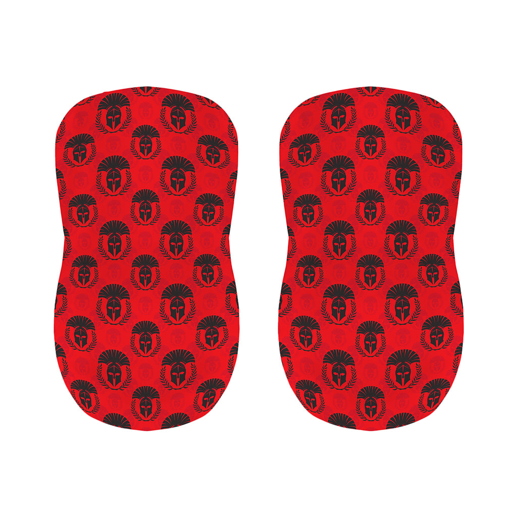 Black And Red Spartan Pattern Print Bar Stool Covers