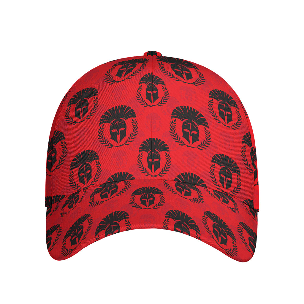 Black And Red Spartan Pattern Print Baseball Cap