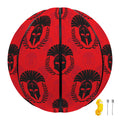 Black And Red Spartan Pattern Print Basketball