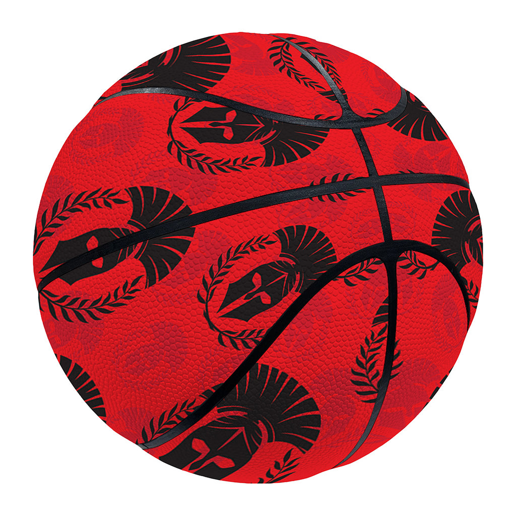 Black And Red Spartan Pattern Print Basketball