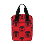 Black And Red Spartan Pattern Print Bible Tote Bag