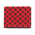 Black And Red Spartan Pattern Print Bifold Wallet