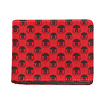Black And Red Spartan Pattern Print Bifold Wallet