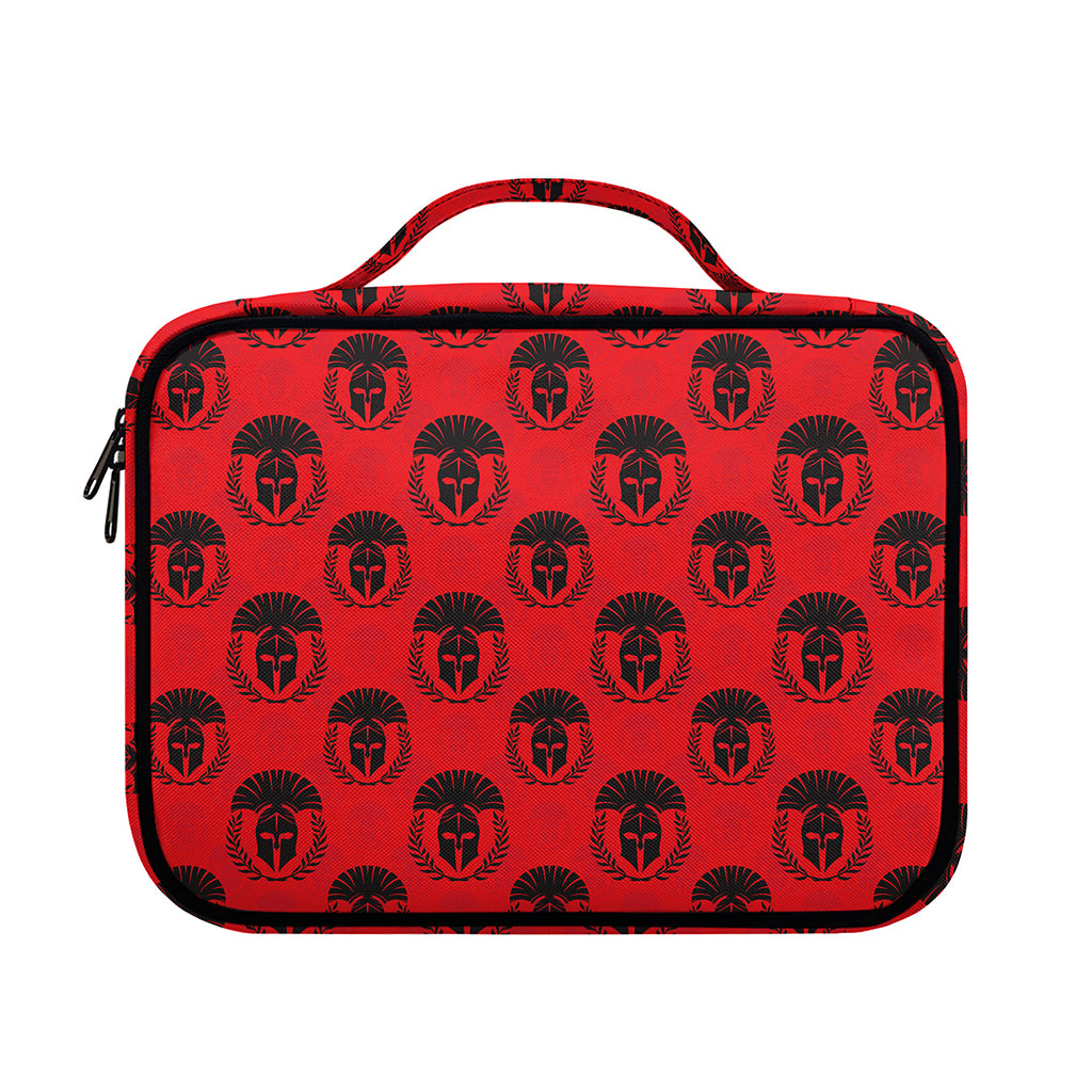Black And Red Spartan Pattern Print Briefcase Bible Bag