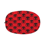 Black And Red Spartan Pattern Print Car Side Mirror Covers