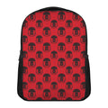Black And Red Spartan Pattern Print Casual Backpack