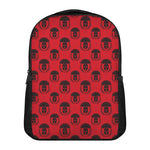 Black And Red Spartan Pattern Print Casual Backpack