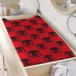 Black And Red Spartan Pattern Print Changing Pad Cover