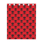 Black And Red Spartan Pattern Print Curtain