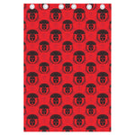 Black And Red Spartan Pattern Print Curtain