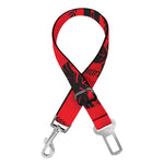 Black And Red Spartan Pattern Print Dog Seat Belt