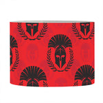 Black And Red Spartan Pattern Print Drum Lamp Shade