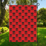 Black And Red Spartan Pattern Print Garden Flag