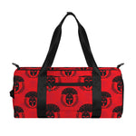 Black And Red Spartan Pattern Print Gym Bag