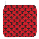 Black And Red Spartan Pattern Print Hand Towel