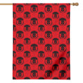 Black And Red Spartan Pattern Print House Flag