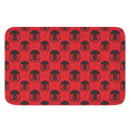 Black And Red Spartan Pattern Print Indoor Door Mat