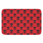 Black And Red Spartan Pattern Print Indoor Door Mat