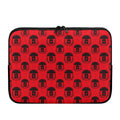 Black And Red Spartan Pattern Print Laptop Sleeve