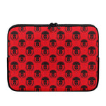 Black And Red Spartan Pattern Print Laptop Sleeve