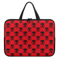 Black And Red Spartan Pattern Print Laptop Sleeve With Handle