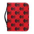 Black And Red Spartan Pattern Print Leather Bible Cover