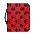 Black And Red Spartan Pattern Print Leather Bible Cover