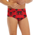 Black And Red Spartan Pattern Print Men's Briefs