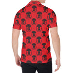 Black And Red Spartan Pattern Print Men's Shirt