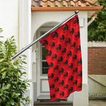 Black And Red Spartan Pattern Print Polyester Flag