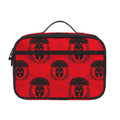 Black And Red Spartan Pattern Print Portable Lunch Bag