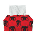 Black And Red Spartan Pattern Print Rectangle Tissue Box Cover