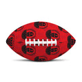 Black And Red Spartan Pattern Print Rugby Ball
