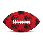 Black And Red Spartan Pattern Print Rugby Ball