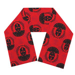 Black And Red Spartan Pattern Print Scarf