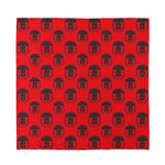 Black And Red Spartan Pattern Print Silk Bandana