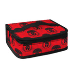 Black And Red Spartan Pattern Print Small Lunch Bag