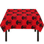 Black And Red Spartan Pattern Print Tablecloth
