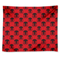 Black And Red Spartan Pattern Print Tapestry