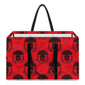 Black And Red Spartan Pattern Print Utility Tote Bag