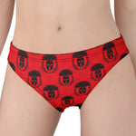 Black And Red Spartan Pattern Print Women's Panties
