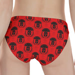 Black And Red Spartan Pattern Print Women's Panties