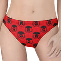 Black And Red Spartan Pattern Print Women's Thong