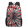 Black And Red Spider Tie Dye Print 17 Inch Backpack