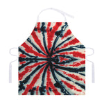 Black And Red Spider Tie Dye Print Adjustable Apron