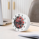 Black And Red Spider Tie Dye Print Alarm Clock